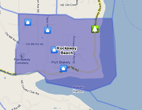 The Rockaway Beach Neighborhood on Bainbridge Island.