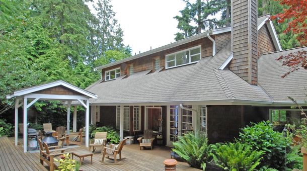 The back deck of 5795 Wimsey Lane, Bainbridge Island